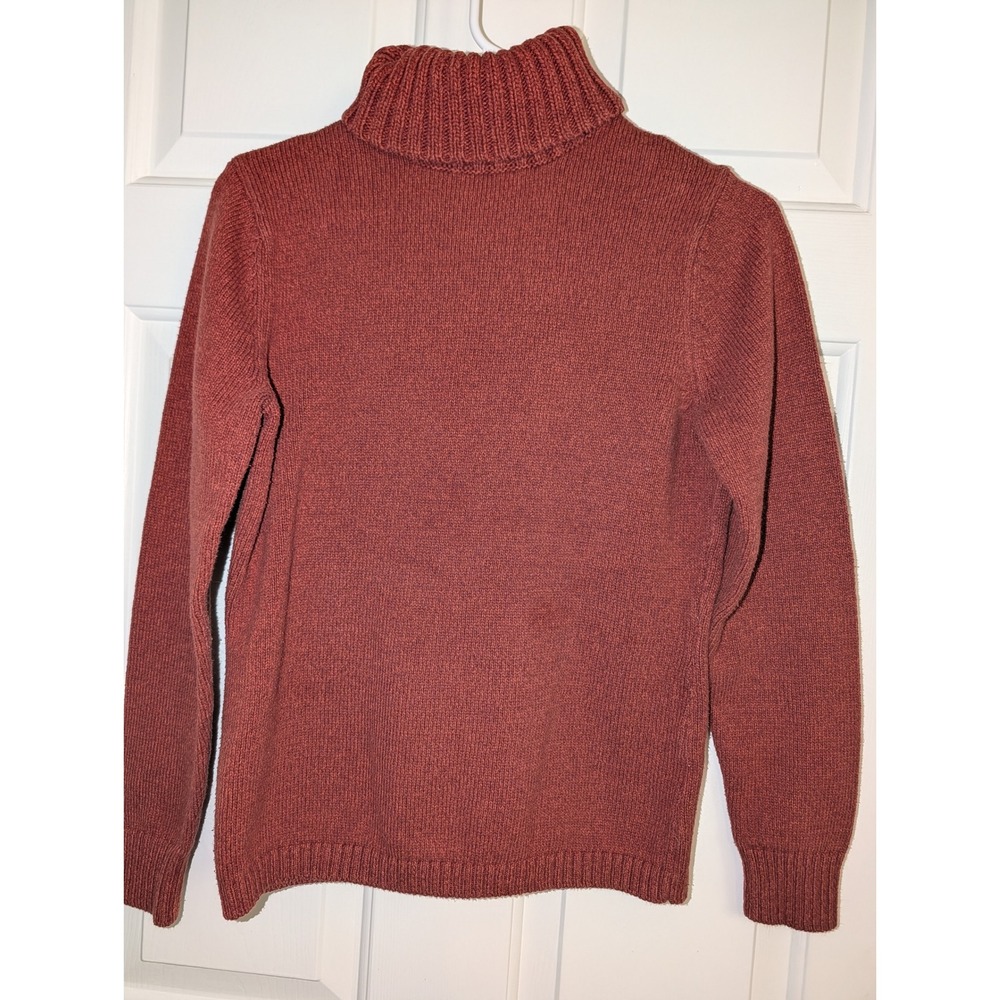 L.L.Bean Rust Cotton Blend Turtleneck Sweater Size S